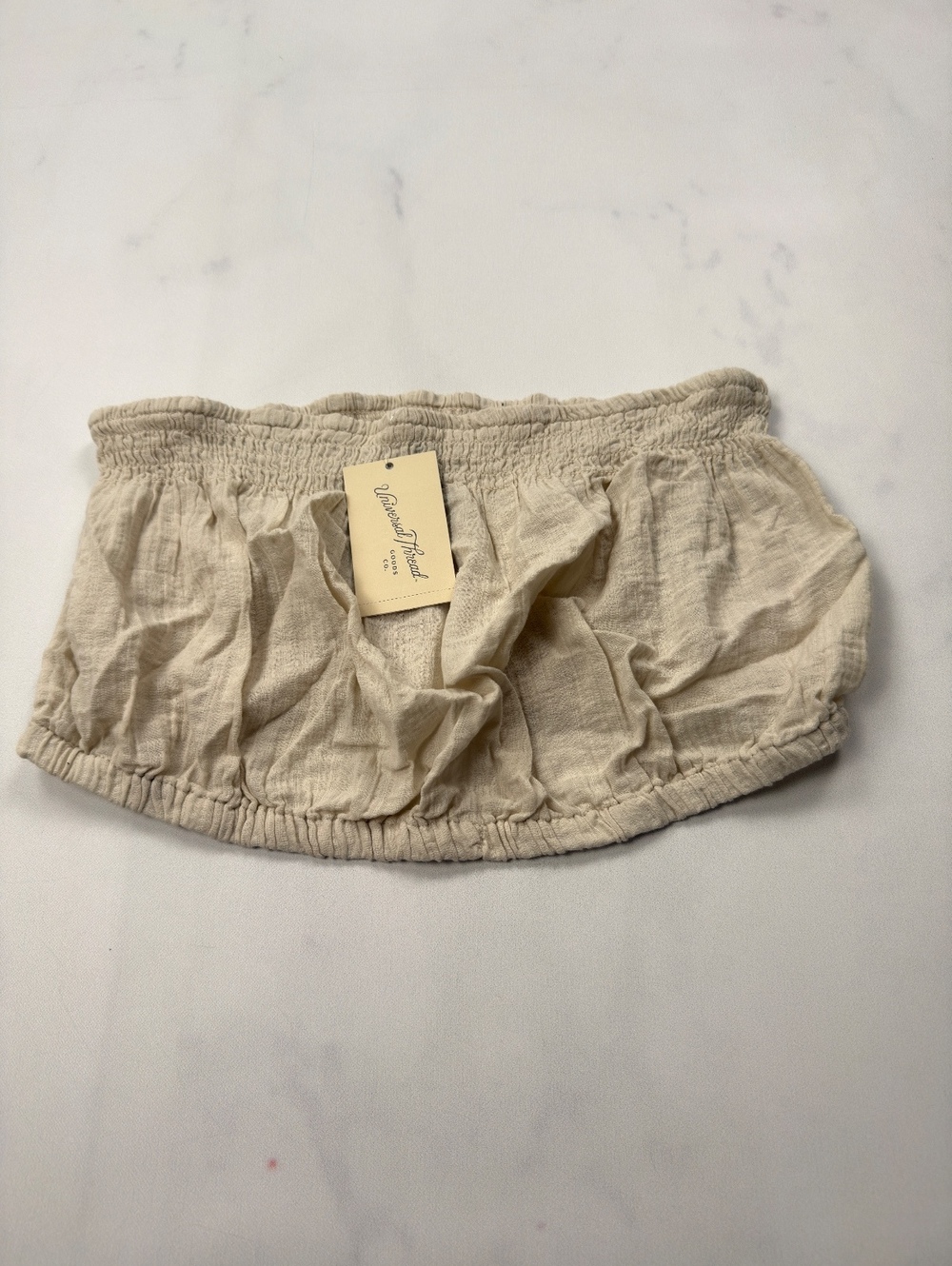 Universal Thread Bandeau Top Beige Bohemian Summer Festival - Womens M NWT